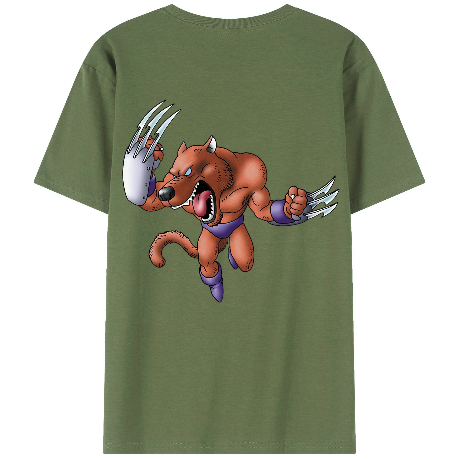 （画像用） ドラゴンクエスト Doragon Kuesuto Dragon Quest 綿100％ メンズ半袖Tシャツ（バックプリント） 通気性